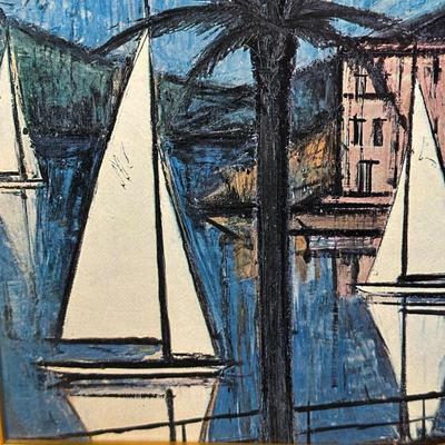 LOT 53C: View of Sailing Cannes by Bernard Buffet