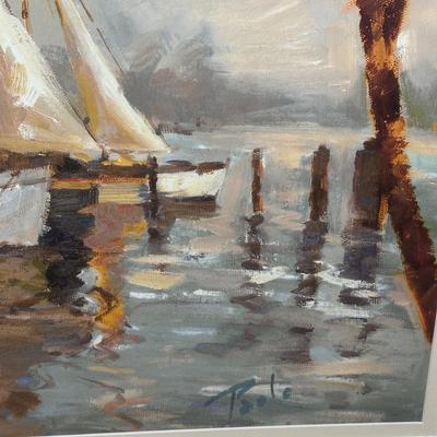 LOT 55A: Tropical Sail by Enrique Bolo Framed Print