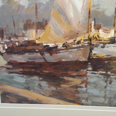 LOT 55A: Tropical Sail by Enrique Bolo Framed Print