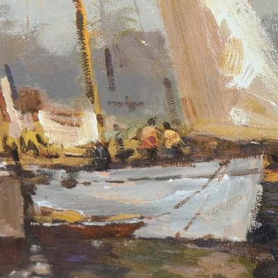 LOT 55A: Tropical Sail by Enrique Bolo Framed Print