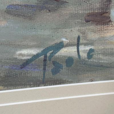 LOT 55A: Tropical Sail by Enrique Bolo Framed Print