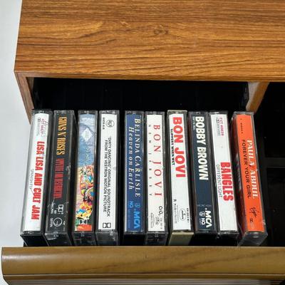 LOT 57A: Cassette Tape Collection w/ Cassette Storage