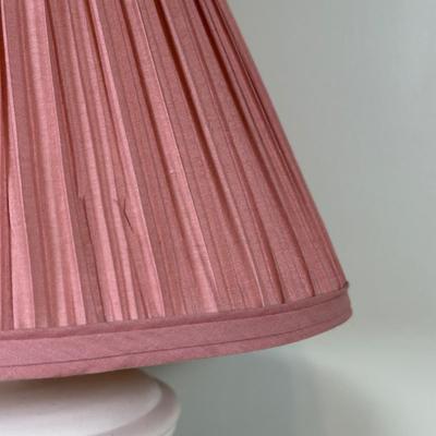 LOT 60C: Two Wooden Side Tables w/ Floral Table Lamp