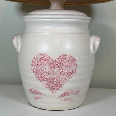 LOT 60C: Two Wooden Side Tables w/ Floral Table Lamp