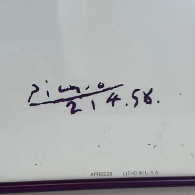 LOT 63C: Pablo Picasso Lithograph & Vincent Van Gogh Framed Prints