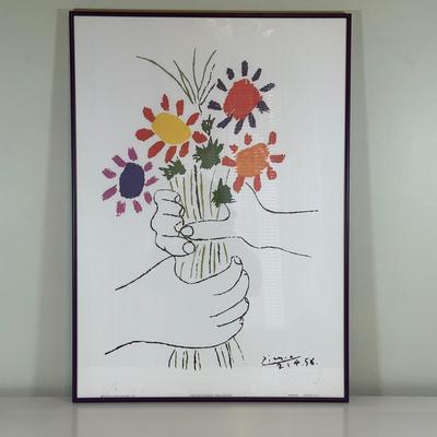 LOT 63C: Pablo Picasso Lithograph & Vincent Van Gogh Framed Prints