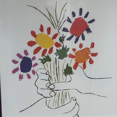 LOT 63C: Pablo Picasso Lithograph & Vincent Van Gogh Framed Prints