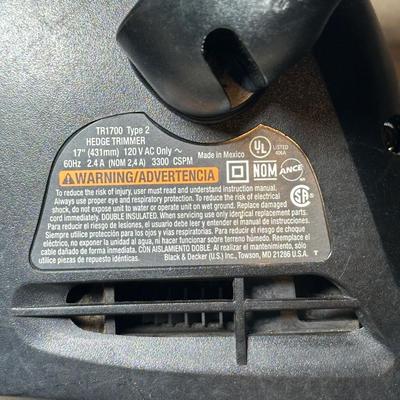 LOT 65G: Toro Super Blower & Black & Decker 17” Hedge Trimmer
