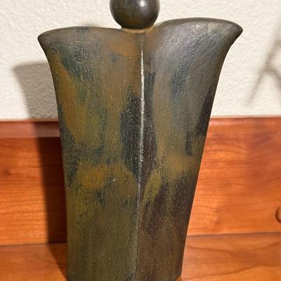Ceramic Guardian Spirit Figure 6.5in Tall - Signed Barb Hertel