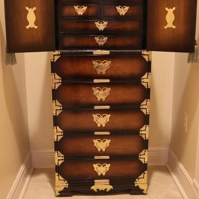 Korean Tansu-Syle Chinoiserie Chest (See Details)