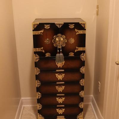 Korean Tansu-Syle Chinoiserie Chest (See Details)
