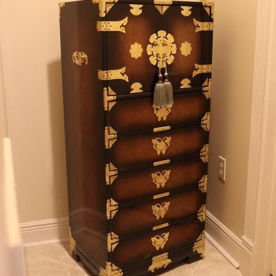 Korean Tansu-Syle Chinoiserie Chest (See Details)