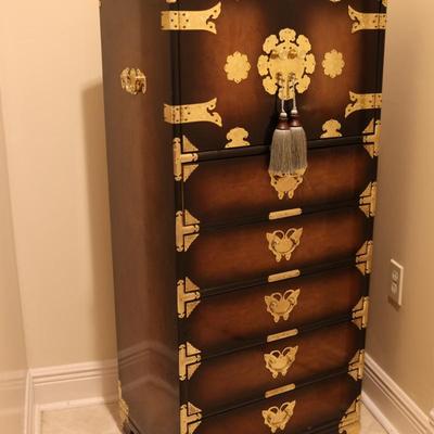 Korean Tansu-Syle Chinoiserie Chest (See Details)