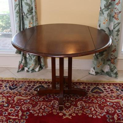 Wooden Drop Leaf Round Table
