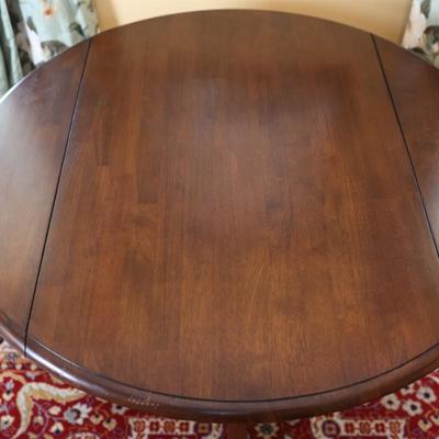 Wooden Drop Leaf Round Table