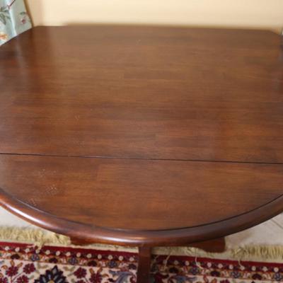 Wooden Drop Leaf Round Table