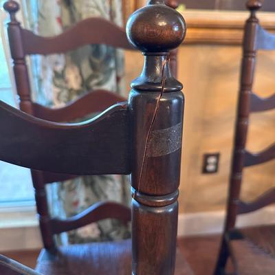 Six Ladder Back Chairs (See Details)