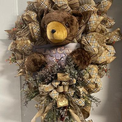 A "Beary" Good Man Cave Wreath