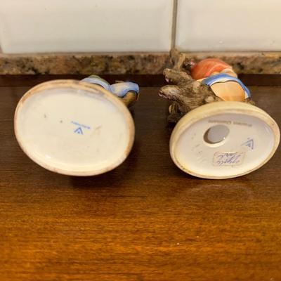 Vintage Hummels Apple Tree Boy 1423/0 and Apple Tree Girl 1413/0 (TMK-3/TMK-2)