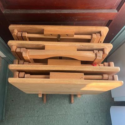 Set of Wooden TV Trays (L-MG)