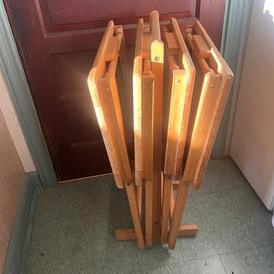 Set of Wooden TV Trays (L-MG)