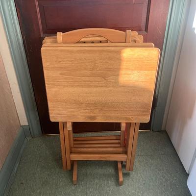 Set of Wooden TV Trays (L-MG)