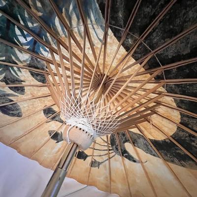 Peacock Parasol, Silk Wall Hanging & More Asian Decorative Items (B1-RG)