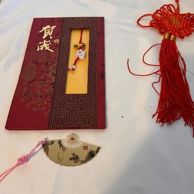 Peacock Parasol, Silk Wall Hanging & More Asian Decorative Items (B1-RG)