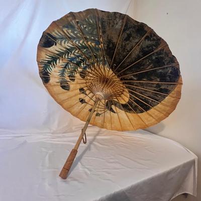 Peacock Parasol, Silk Wall Hanging & More Asian Decorative Items (B1-RG)