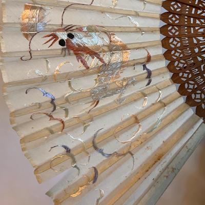 Peacock Parasol, Silk Wall Hanging & More Asian Decorative Items (B1-RG)