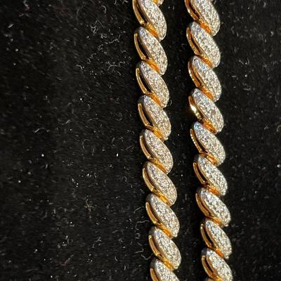 Two 925 Diamond accent tennis style bracelets