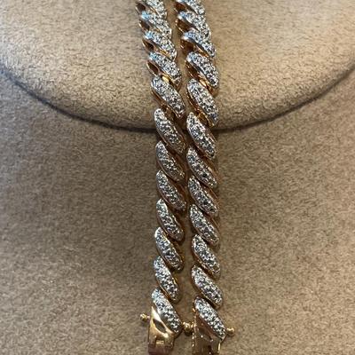 Two 925 Diamond accent tennis style bracelets