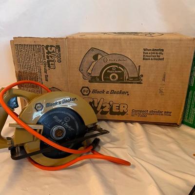 Retro Black & Decker Tools Complete W/ Original Boxes Plus Newer 3/8-in. Drill (B1-RG)
