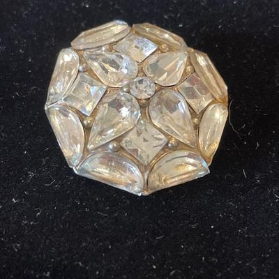 Rhinestone pins & 1 button