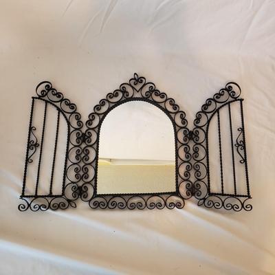 Ornate Iron Mirror, Decorative Shelves and More (B2-KD)