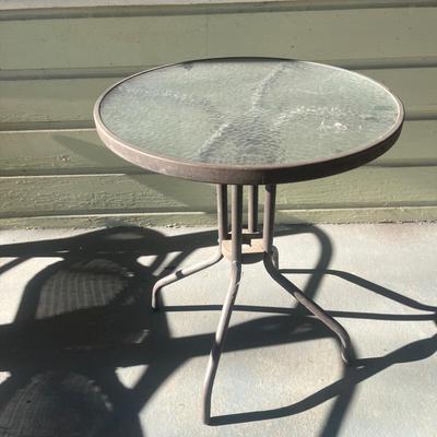 Glass Top Table & Wicker Chairs (Y-MG)