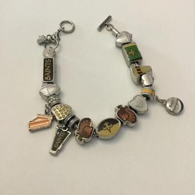 Saints football charm Thanksgiving, November toggle bracelet
