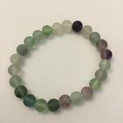 Sea Glass beaded stretch bracelet