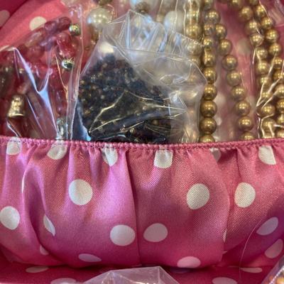 Cute case with beaded necklaces