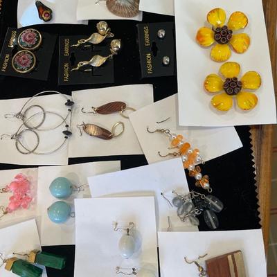 Large lot of post earrings