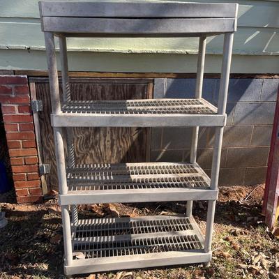 Werner 6’ Ladder, Hand Truck & Plastic Shelving Unit (Y-MG)
