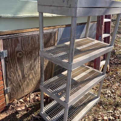 Werner 6’ Ladder, Hand Truck & Plastic Shelving Unit (Y-MG)
