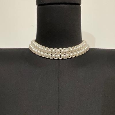 Vintage White Faux Pearl Choker, Park Lane Bracelet and PE