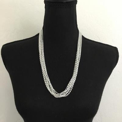 Vintage celebrity 16 inch eight strand necklace, snail chain