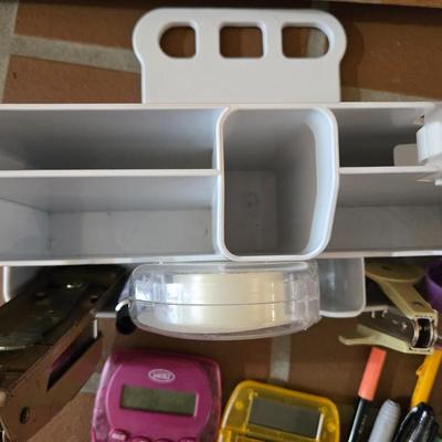 Desk Caddy with Office Supplies