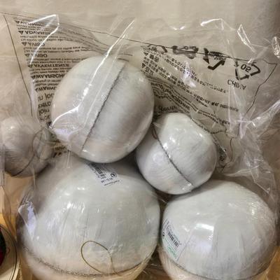 Christmas Ornaments, Ribbon and Artificial Snow