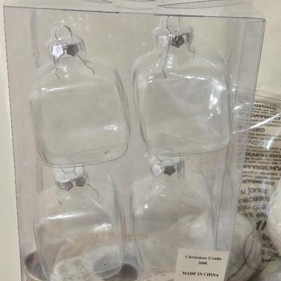 Christmas Ornaments, Ribbon and Artificial Snow