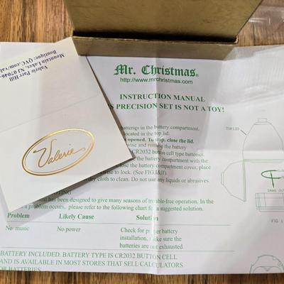 (2) New in the Box Valerie Parr Hill Mr. Christmas Porcelain Box Ornaments - wine & cream