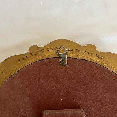 Howard Miller Mantel Clock & Syroco Mirror (K-MG)