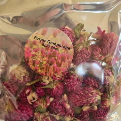 Large Glass Vase and New in the Package Dried Flowers